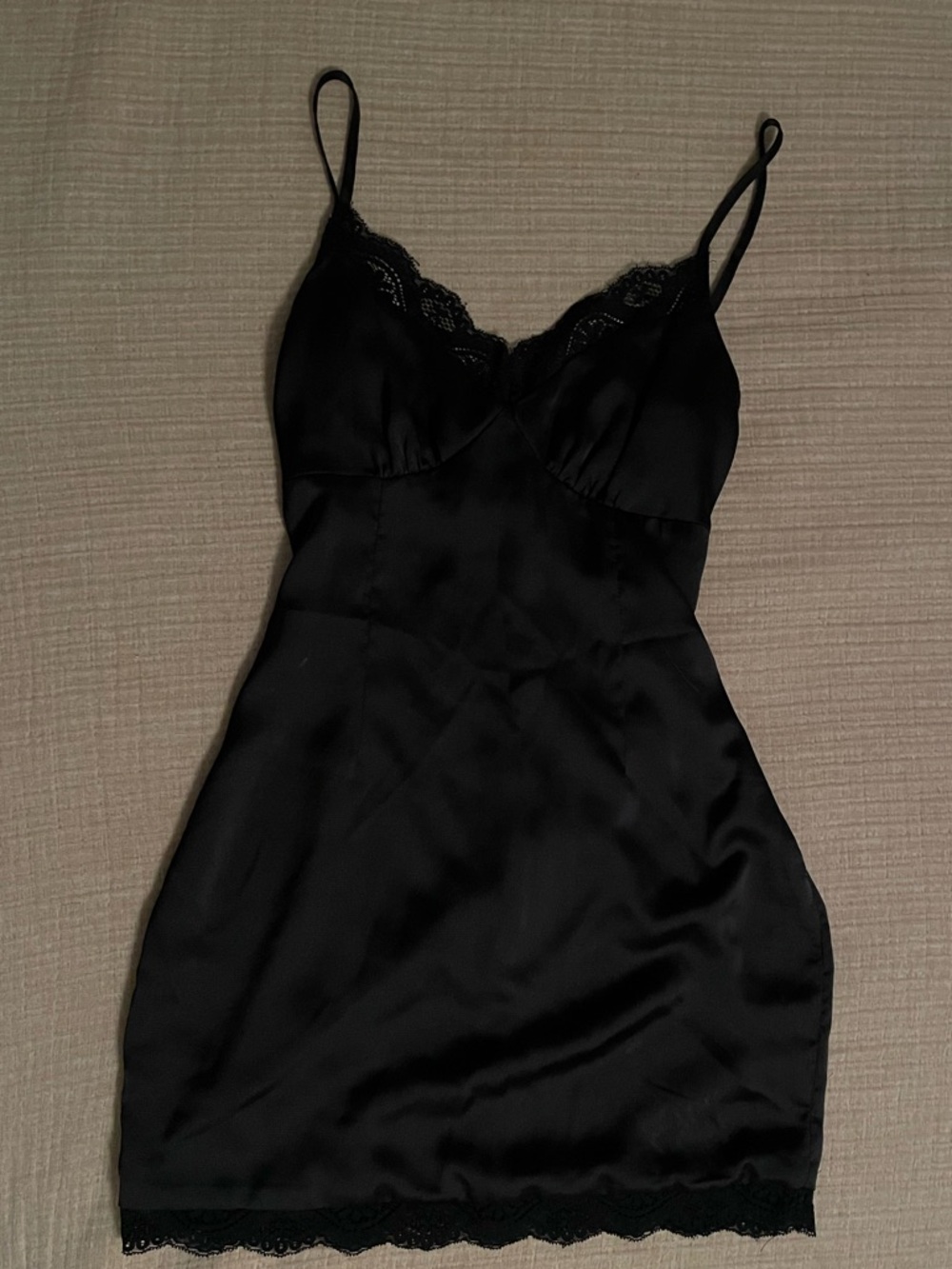 Princess Polly-  Black Satin Mini Dress